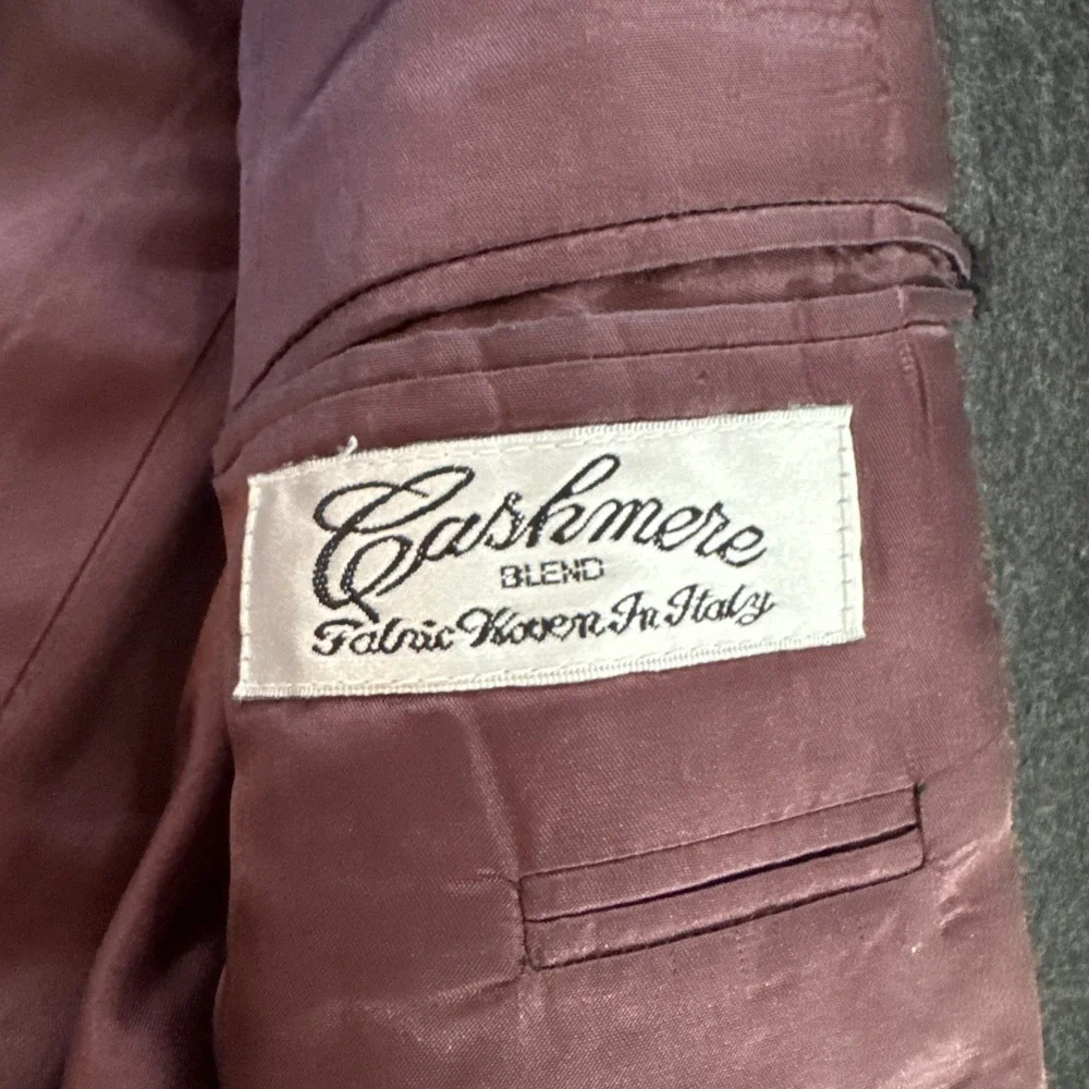 Vintage Christian Aujard Paris-New York Gray Blazer Cashmere Blend Sz 40R Jacket